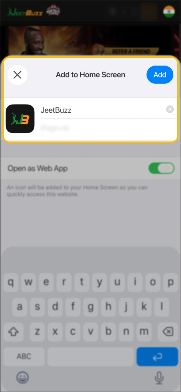 Follow those instructions to get JeetBuzz iOS PWA app.