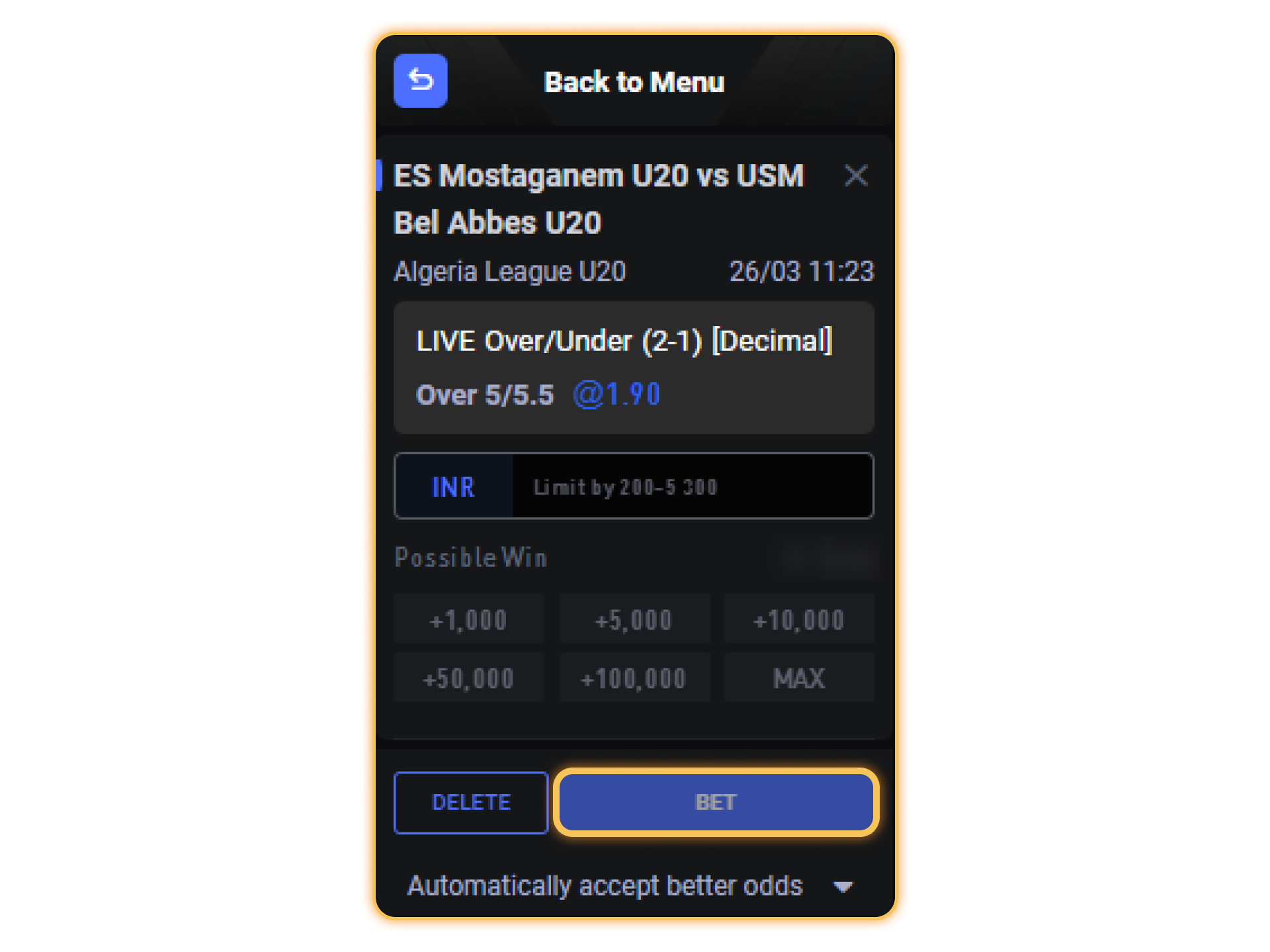 Place your first JeetBuzz bet by following our instructions.
