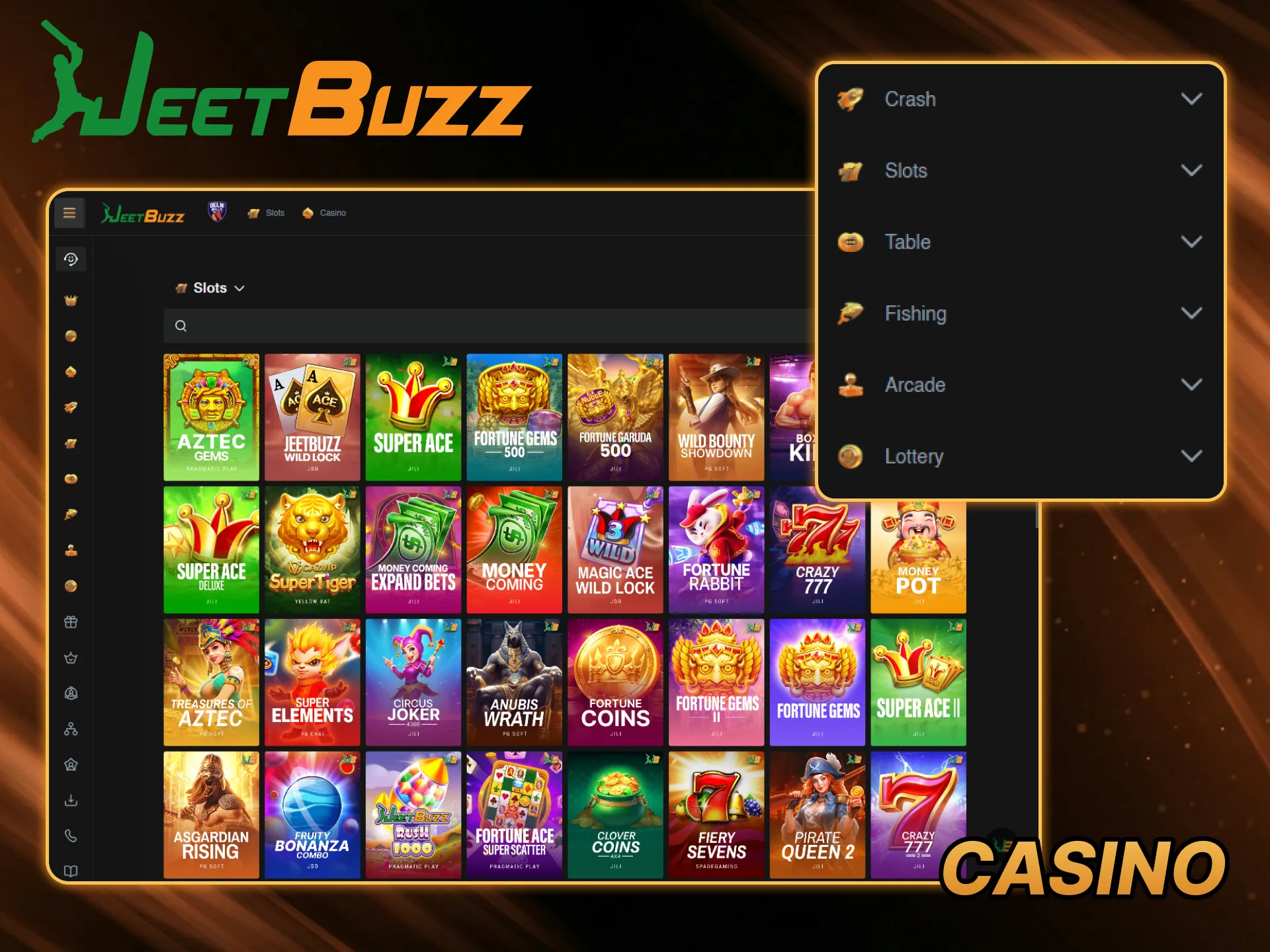 Try many different casino games at JeetBuzz India.