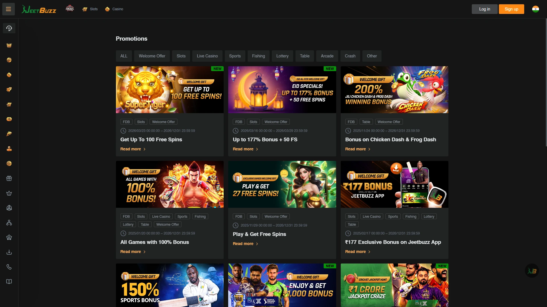 Open bonus page to see current JeetBuzz bonuses.