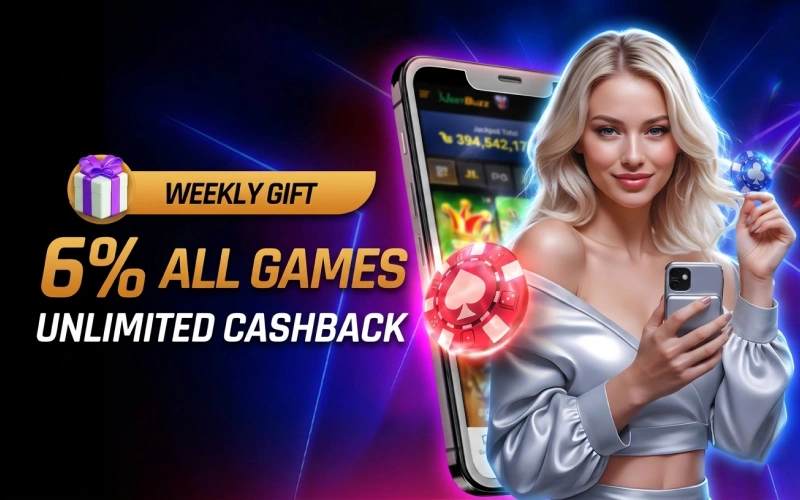 Take advantage of the Cashback Bonus to recover a portion of your play at JeetBuzz.