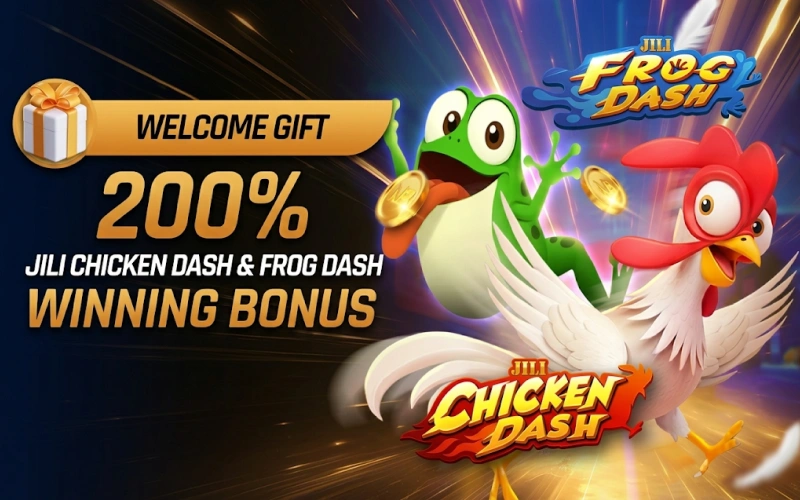 Grab a massive 200% Bonus on Chicken Dash & Frog Dash games only at JeetBuzz.