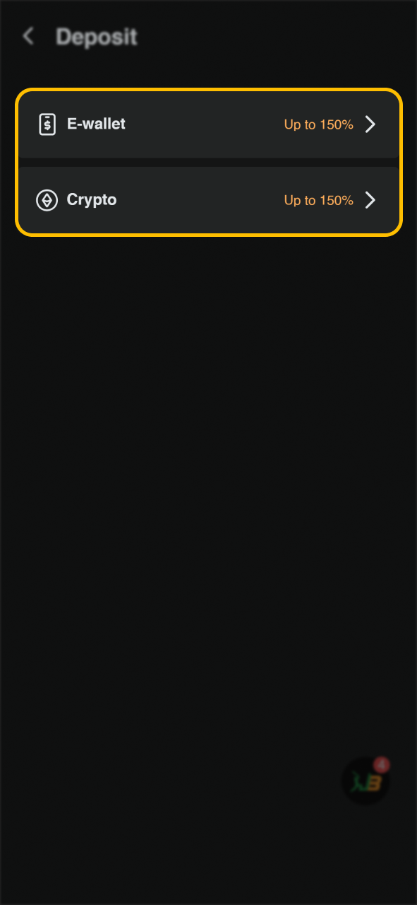 Select deposit method from provided at JeetBuzz.