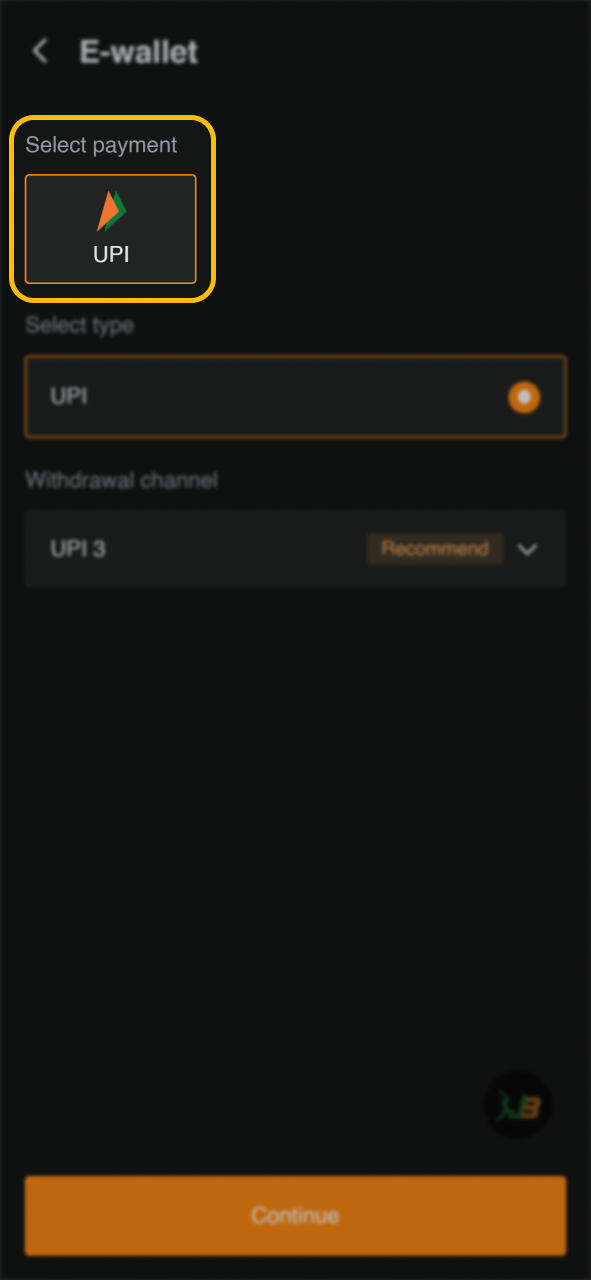 Select withdrawal method at JeetBuzz cashier.
