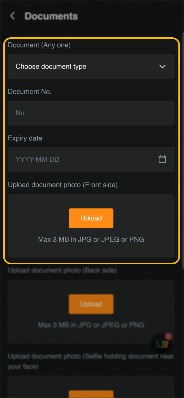 Send photos of your documents to verify your JeetBuzz account.